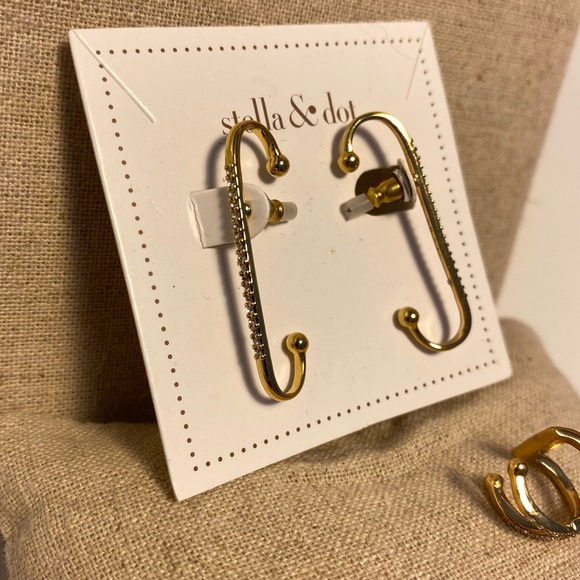 STELLA & DOT- Emory Pave Earring Set - Picture 2 of 5